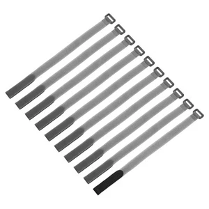10 Pcs Battery Tie Down Straps, 0.8" x 16" Grey Nylon Hold Down Hook Loop Strap - Photo 1/6
