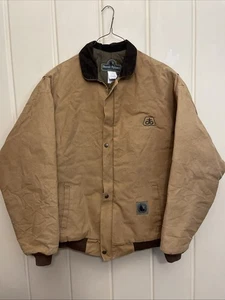 Berne Apparel Heavy Quilted Canvas Work  Bomber Jacket Men’s XXXL pioneer seed - Picture 1 of 8