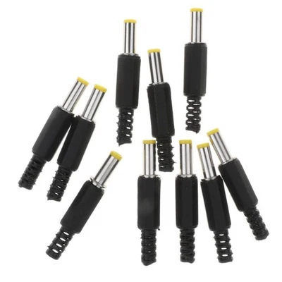 10Pcs 2.1mm x 5.5mm Male DC Power Plug Jack Adapter Connectors - Image 1 of 4