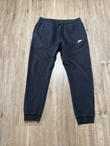 Nike Jogger Sweatpants Mens L Black Sportswear Club Fleece Tapered 804408 - Picture 1 of 8