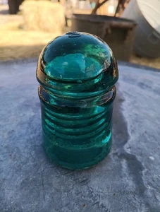 Vintage Brookfield, New York, Glasisolator, Aqua Blau - Bild 1 von 6