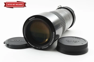 [Near MINT] Nikon Ai-s Micro Nikkor 200mm f/4 MF Macro Lens From JAPAN - Image 1 of 4
