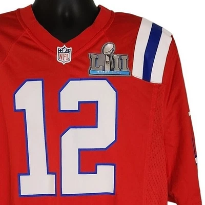 Camiseta Nike Tom Brady Patriots On Field RARA Super Bowl LII (52) NFL Fútbol XL Foto 1 de 4