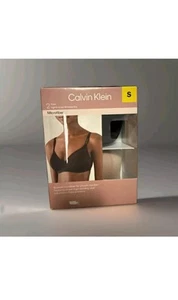 Calvin Klein Women's 2-Pack Microfiber Soft Wirefree Bra Size S. BJ - Picture 1 of 2
