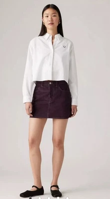 Minifalda Levi’s Pana Icon Ciruela - Talla 29 - Nueva con Etiquetas Foto 1 de 4