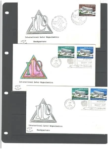 UN I L O HEADQUARTERS GENEVA, DAVID'C' CACHETS FDC. GENEVA & NY Cds. As per Scan - Picture 1 of 1