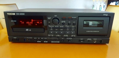 TASCAM CD-A550 CD Cassette Player Recorder Combo Deck Tested JAPAN - Image 1 of 4