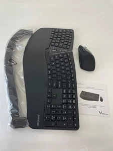 Perixx Periduo-605, Wireless Ergonomic Split Keyboard  Mouse Combo, - NO DONGLE - Picture 1 of 10