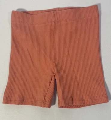 Pantalones Cortos de Bicicleta Acanalados Lauren Conrad Little Co Algodón Coral Rosa Naranja Niñas 4T Foto 1 de 4