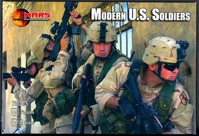 Figuras Mars 1/72 MODERNAS EUA Conjunto de bonecos SOLDIERS - Imagem 1 de 3