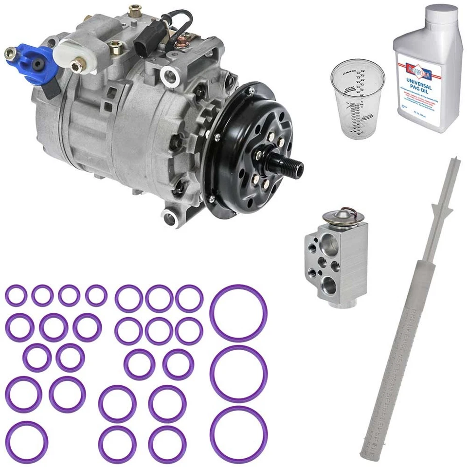 Omega AC Compressor w/ A/C Repair Kit For Volkswagen Touareg 2008 2009 - Image 1 of 1