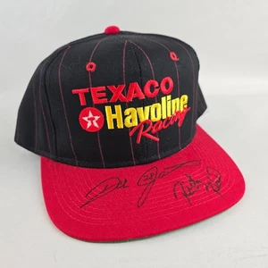 Texaco Havoline Racing Hat Mens Black Red Snapback Vintage Auto Racing Pinstripe - Picture 1 of 9