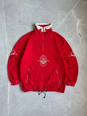 Vintage Bogner 1/4 Zip Fleece Pullover Red Womens Sz M - Image 1 of 4