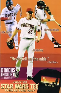 2022 Diamondbacks Dbacks Insider Program Magazine #6 Alek Thomas Mantiply Walker - Picture 1 of 1