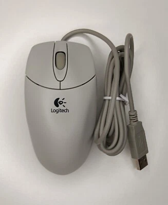 First Logitech Maus M-UB48 – Retro Kugelmaus Jahr 2000 – Vintage-PCs - Bild 1 von 2