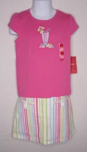 Gymboree Outfit 4 4T Girls Top Shirt Skort Set Palm Springs Adj. Waist 2008 NWT - Picture 1 of 8