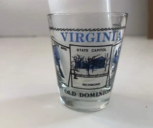 Virginia Old Dominion Shot Glass, COMBINED SHIPPING (SEE STORE) - Picture 1 of 3