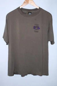 RARE Vintage Stussy Men’s Large Olive Green Tribe 92’ Single Stitch T-Shirt - Picture 1 of 14