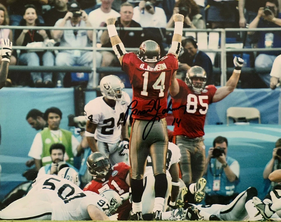 СУПЕРКУБОК С АВТОГРАФОМ BRAD JOHNSON TAMPA BAY BUCCANEERS XXXVII 8x10 - Изображение 1 из 1