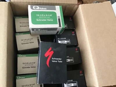 BICYCLE BOX SCHRADER Valve Tube 12 1/2 x 1.75-2.1 SALE FOR 10 BOXED TUBES SP & Q - Image 1 of 3