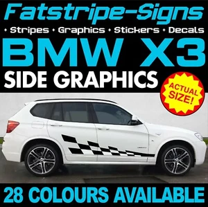 to fit BMW X3 GRAPHICS STRIPES STICKERS DECALS M SPORT SE xLINE xDRIVE AUTO - Picture 1 of 2
