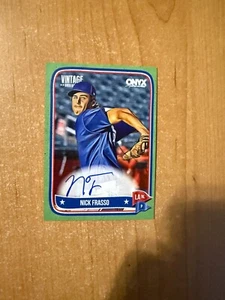 2024 Onyx Vintage - Nick Frasso - Green Border On Card Auto #d 24/50 - Picture 1 of 2
