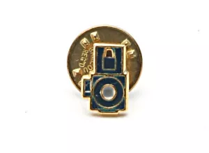 Hasselblad Miniature & Elegant Blue Lapel Pin 7x11mm With Clasp. Collectible. Ex - Picture 1 of 2