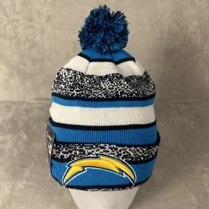 Los Angeles Chargers New Era Knit Pom Hat Beanie Authentic On Field Very Rare - Picture 1 of 10