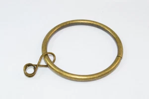 Asta Anello Tende Sfuso Occhio Ottone Antico Effetto Id 42mm Od 49mm Set Misura - Picture 1 of 1