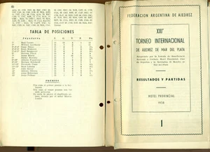 XXI Torneo Internacional de Ajedrez Mar del Plata 1958 Argentina Chess Bulletins - Imagen 1 de 2