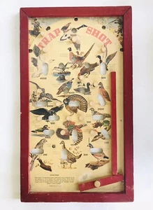 Vintage Trap Shot Game Birds Duck Goose Pheasant Table Top Marble Pinball USA - Picture 1 of 9
