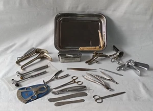 LOTTO VECCHI UTENSILI MEDICI ATTREZZATURA MEDICA VARIA GINECOLOGIA VINTAGE. CE60 - Foto 1 di 14