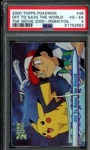 2000 Topps Pokemon The Movie 2000 #48 Off To Save The World PSA 4 Rainbow Foil - Picture 1 of 2