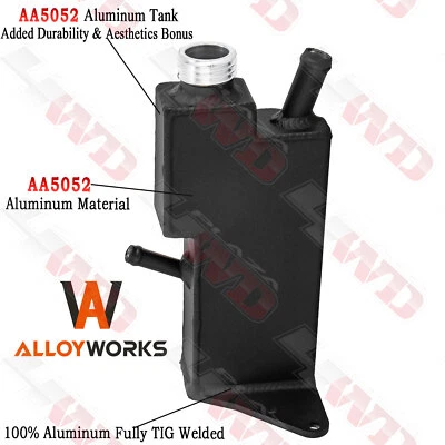 Black Aluminum Power Steering Reservoir Tank For 06-2015 Mazda MX5 Miata NC 2.0L - Image 1 of 4