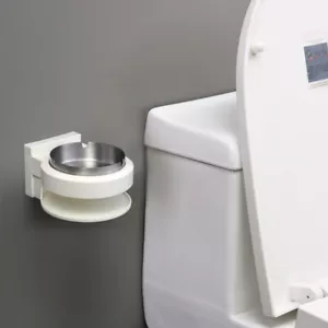Runde Form Wandmontage Modischer Zigaretten Aschenbecher für Badezimmer Toilette JY - Bild 1 von 10