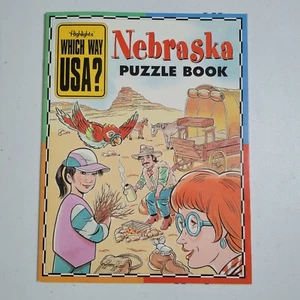 Highlights Which Way USA Nebraska Puzzle Book Paperback - FREE US Ship - Picture 1 of 3