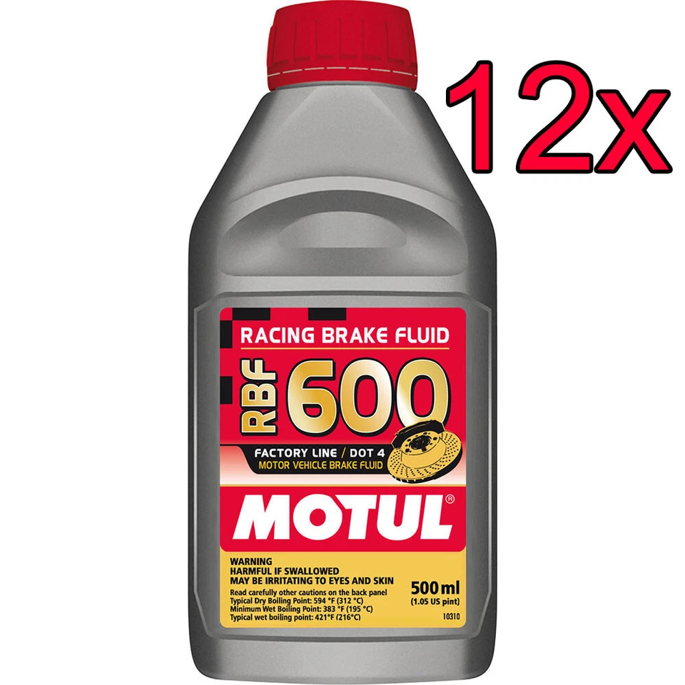 [Caixa de 12] Fluido de freio Motul RBF 600 totalmente sintético 622F Racing DOT4 500mL - Imagem 1 de 1