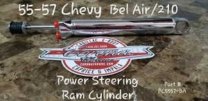 Chrome Power Steering Cylinder Ram 1955-1957 Chevrolet Bel Air - Picture 1 of 4