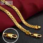 DOTEFFIL 925 Silver 16-24 Inch 18k Gold 6mm Full Sideways Chain Necklace