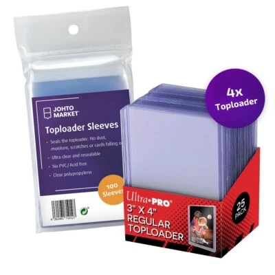 JohtoMarket Bundle - 100x Ultra PRO Regular Toploader, 100x Toploader Sleeves - Bild 1 von 2