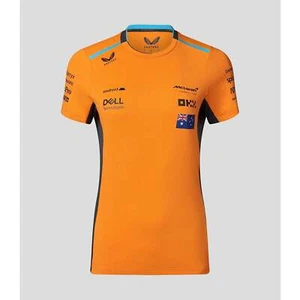 McLaren F1 Women's 2023 Oscar Piastri Team Drivers T-Shirt- Papaya/Phantom - Picture 1 of 26