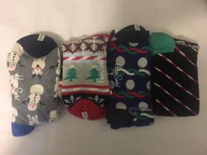 HAPPY SOCKS Set of Four HOLIDAYS CREW SOCKS!  Sock Size 10-13 - Picture 1 of 4