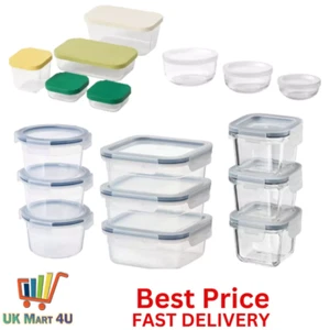 NEW IKEA Food Storage Set Durable Glass & Plastic Containers with Lids - Picture 1 of 33