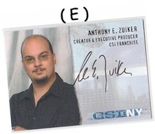 CSI New York - CS-NY-A2 Anthony Zuiker -Creator/Producer Auto/Autograph Card (E)