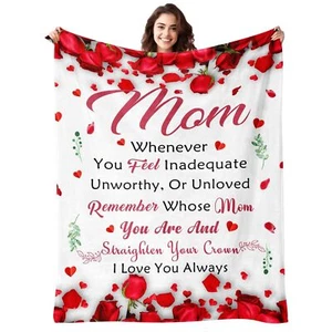 Gift for Mom Blanket Mothers Day Birthday Gifts 60" x 50" Birthday Throw Blan... - Picture 1 of 6