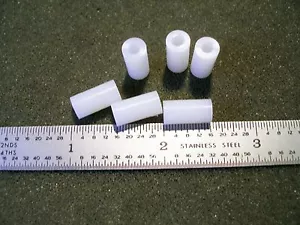 NYLON SPACERS 1/4" ROUND #4 HOLE 1/2" LONG - 50 pcs - Picture 1 of 1