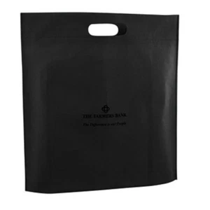 Lotto all'ingrosso 200 pezzi nero vuoto ecologico 80 g borsa tote non tessuto - Foto 1 di 1