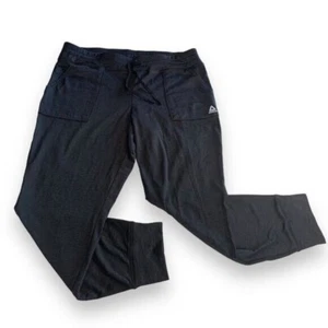 NWT REEBOK -  drawstring Waist Leggings - XXL Black Heather - Picture 1 of 7