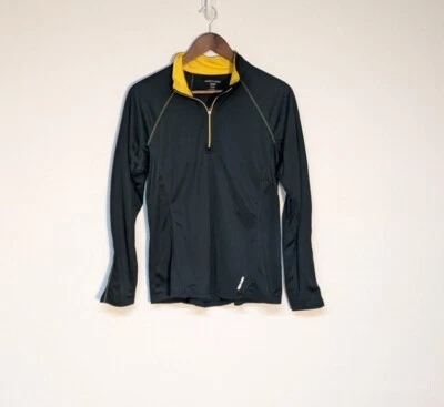 North End Ladies Black & Yellow Activewear Long Sleeve Shirt, L - Image 1 of 4