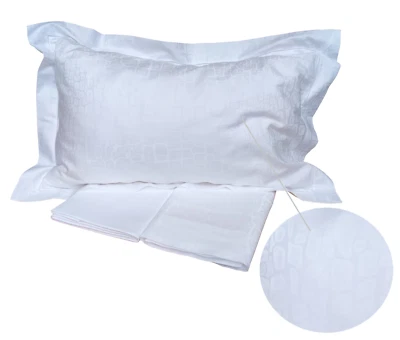 Completo lenzuola matrimoniale Maxi raso di cotone 4 volant Coccodrillo Barbacci - Immagine 1 di 4